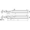 VHM Entgrater 2AEN030900S06 mit Nicht beschichtet Beschichtung 3mm Durchmesser 50mm Länge