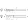 VHM ER Fräser High Speed 4SCU080010160 mit TISIN Beschichtung 8mm Durchmesser