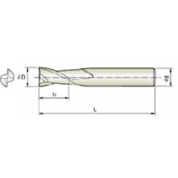 VHM Schaftfräser lang 2KLE100700120 mit TISIN Beschichtung 10mm Durchmesser-Beschreibung lesen