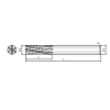 Kompressions-Oberfräse für Verbundmaterialien 16RCPB120300S12 mit Nano DIA Beschichtung 12mm Durchmesser