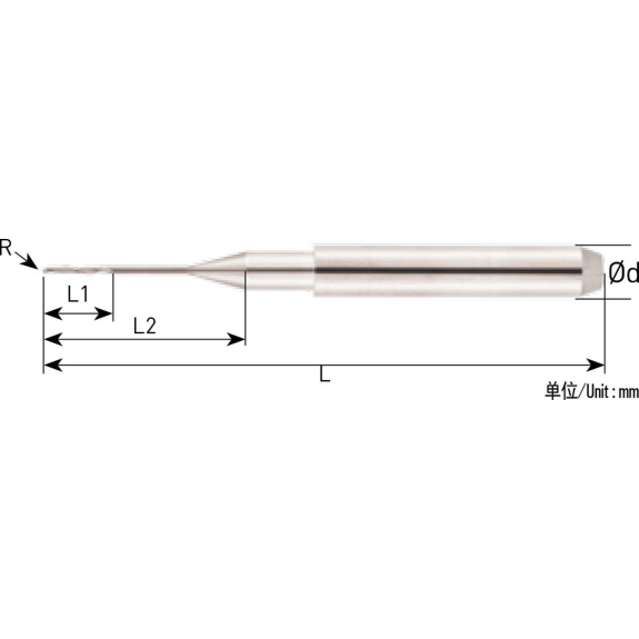 VHM Schaftfräser ARD für PEEK, PMMA, WAX und Zirconia 1ARD010160663 mit Nicht beschichtet Beschichtung 1mm Durchmesser-Beschreibung lesen