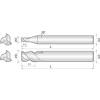 VHM Schaftfräser High Speed 3HSM015100S06 mit AICrN Beschichtung 1,5mm Durchmesser