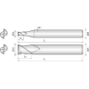 VHM Fräser G-TAC beschichtet 2LCE020080S04 mit G-TAC Beschichtung 2mm Durchmesser