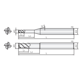 Rippenfräser mit 4 Schneiden 4RES012080S04 mit JCRO Beschichtung 1,2mm Durchmesser-Beschreibung lesen