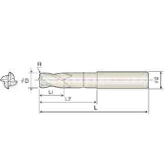 VHM Mini Torusfräser 4BCR030005200 mit TISIN-S Beschichtung 3mm Durchmesser 60mm Länge-Beschreibung lesen