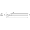 VHM Radiusfräser kurz kurz 2BSB009009S04 mit TISIN-S Beschichtung 0,9mm Durchmesser
