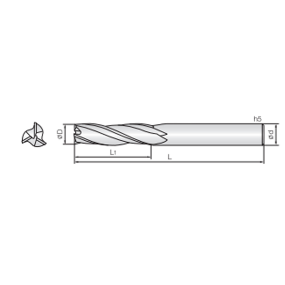 Schaftfräser für das Hochglanzschlichten 3AHF060170S06 6mm Durchmesser 60mm Länge-Beschreibung lesen