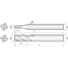 VHM Schaftfräser lang 4LEM040300S06 mit TISIN Beschichtung 4mm Durchmesser