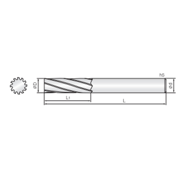 Schaftfräser für Verbund Materialien 8ECP060180080 mit DIA Beschichtung 6mm Durchmesser-Beschreibung lesen