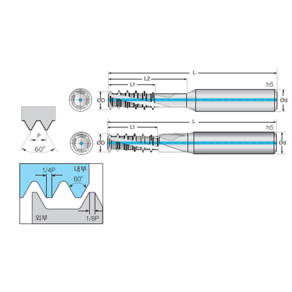 Gewindefräser vom Typ Nick 4TNA029112S06M4 mit G-TAC Beschichtung 2,9mm Durchmesser-Beschreibung lesen