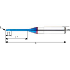 VHM Schaftfräser ZIB für Kobalt-Chrome und Titanium 2ZIB020180650 mit ULTRA-X Beschichtung 2mm Durchmesser