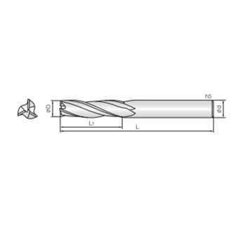 Schaftfräser für das Hochglanzschlichten 3AHF160660S16 16mm Durchmesser 120mm Länge-Beschreibung lesen