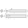VHM Eckradiusfräser lang 4HCR010002S06 mit TISIN Beschichtung 1mm Durchmesser