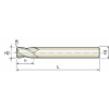 VHM Torusfräser 4BNR080020100 mit TISIN-S Beschichtung 8mm Durchmesser 100mm Länge