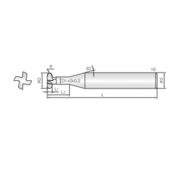 Schneidfräser für T-Nuten 4TSR060020060 mit JCRO Beschichtung 6mm Durchmesser-Beschreibung lesen