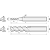 Schaftfräser für Aluminium 3AHEC010100S06 mit R-TAC Beschichtung 1mm Durchmesser