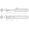 VHM Eckradiusfräser 4RCR020005160 mit TISIN Beschichtung 2mm Durchmesser 50mm Länge