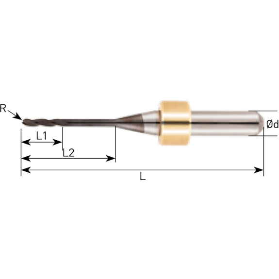VHM Schaftfräser IMD für Zirconia 3IMD010160348 mit DIA Beschichtung 1mm Durchmesser-Beschreibung lesen