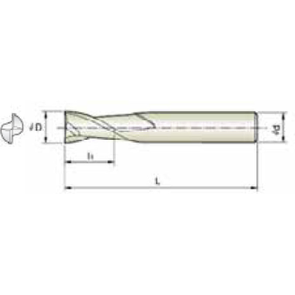 VHM Schaftfräser lang 2KLE140500110 mit TISIN Beschichtung 14mm Durchmesser-Beschreibung lesen