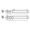 VHM Eckradiusfräser mit 4 Schneiden 4MSC025001S06 mit HR Beschichtung 2,5mm Durchmesser