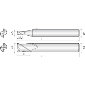 VHM Schaftfräser für generelle Anwendung 2HGE115220S12 mit AICrN Beschichtung 11,5mm Durchmesser-Beschreibung lesen