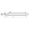 VHM Viertelkreisfräser 2DRC0090085S04 mit TISIN Beschichtung 0,9mm Durchmesser 45mm Länge