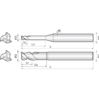 VHM Kugelfräser G-TAG beschichtet 3LHE010030S04 mit G-TAC Beschichtung 1mm Durchmesser-Beschreibung lesen