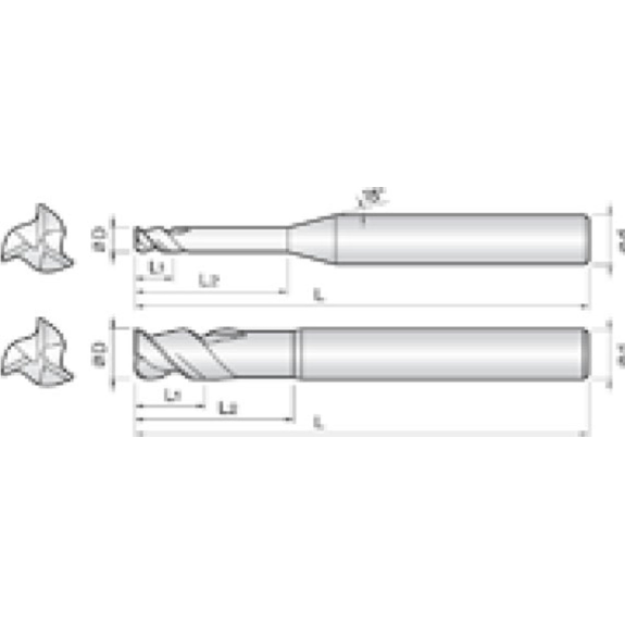 VHM Kugelfräser G-TAG beschichtet 3LHE010030S04 mit G-TAC Beschichtung 1mm Durchmesser-Beschreibung lesen
