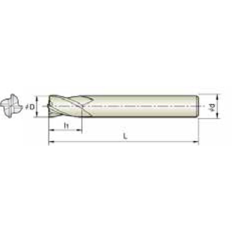 VHM Schaftfräser lang 4KLE140500110 mit TISIN Beschichtung 14mm Durchmesser-Beschreibung lesen