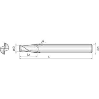 VHM Gesenkfräser konisch 2TEM003003012 mit TISIN Beschichtung 0,3mm Durchmesser-Beschreibung lesen