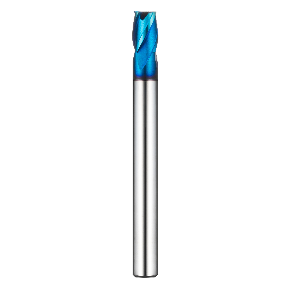 Mini fraise en carbure monobloc à bord tranchant 4BRE020200S04 avec revêtement TISIN-S de 2 mm de diamètre-Leggi tutto