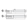 Schaftfräser verrstellbar 4VSUB010025S04 mit JCRO Beschichtung 1mm Durchmesser