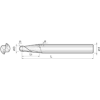 VHM Schaftfräser TBM mit zwei Schneiden 2TBM015040060 mit TISIN Beschichtung 1,5mm Durchmesser