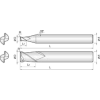 VHM Eckradiusfräser 2CNR040003S06 mit TISIN Beschichtung 4mm Durchmesser 70mm Länge
