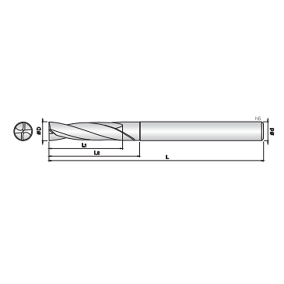 Bohrspitze flach und lang 2MFL041410S06 mit TITAN-R Beschichtung 4,1mm Durchmesser-Beschreibung lesen
