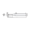 T-Winkelschneider mit 6 Schneiden 6TAN080300280 mit JCRO Beschichtung 8mm Durchmesser