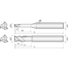 VHM Schaftfräser für Aluminium 3AHM020080S06 2mm Durchmesser 60mm Länge