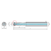 Gewindefräser für mehrere Anwendungen 4TMA047140S06M6 mit G-TAC Beschichtung 4,7mm Durchmesser