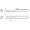 VHM Eckradiusfräser 2OCR020001250 mit AIRCrN Beschichtung 2mm Durchmesser 60mm Länge