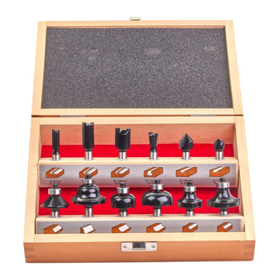 Juego de fresas para madera - Router bit set - 12 pcs-Leer más