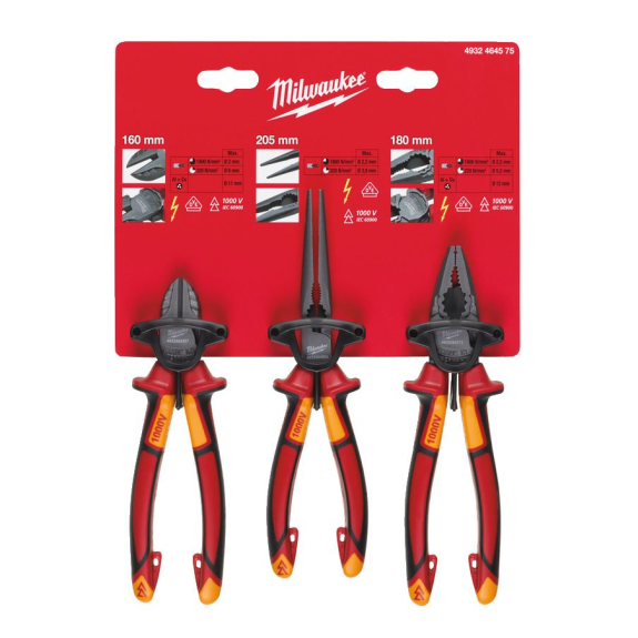 VDE 3 Piece Plier Set-Leer más