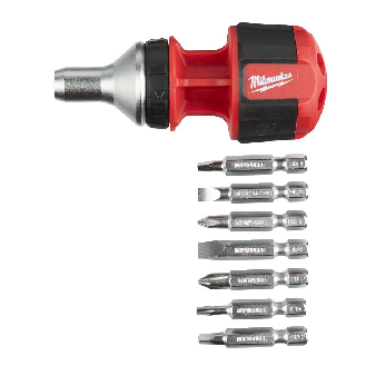 Multipuntas compacto con carraca 8 en 1 - 8 in 1 Compact Ratcheting Multi-bit Screwdriver - 1pc-Leer más