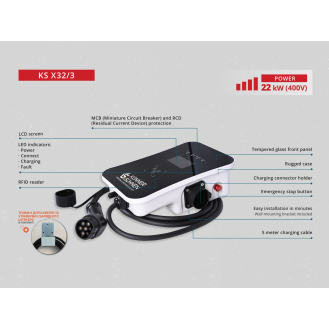 Borne de recharge pour véhicules électriques triphasée 400V-Lire la description