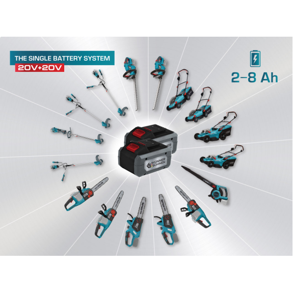Akku-Kettensäge KS CS40V-14 Nennspannung, V 40 (20+20) Batterietyp Wiederaufladbare Lithium-Ionen-Batterie-Beschreibung lesen