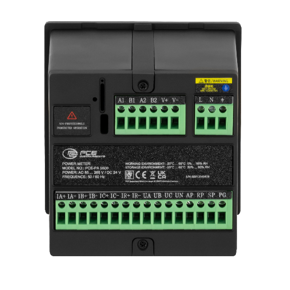PCE Instruments Leistungsmesser PCE-PA 5500 Wechselspannung 30...264 V |Genauigkeitsklasse 0,5 |Energiezähler |RS485-Beschreibung lesen