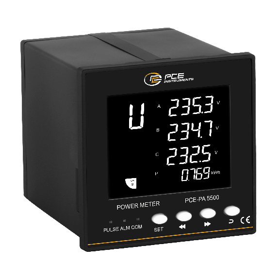 PCE Instruments Leistungsmesser PCE-PA 5500 Wechselspannung 30...264 V |Genauigkeitsklasse 0,5 |Energiezähler |RS485-Beschreibung lesen