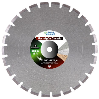 Disque diamant 600 mm pour coupe humide de béton-Lire la description