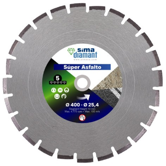 Disque Diamant Coupe Humide Super Asphalte 450 mm Disque Diamant Coupe Humide Super Asphalte 450 mm-Lire la description