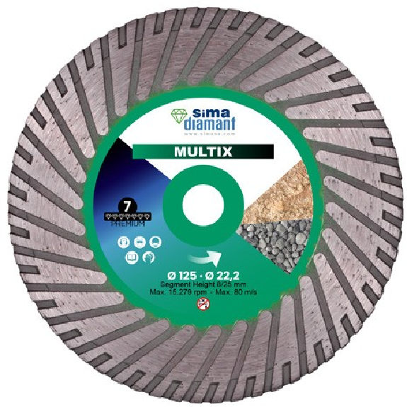 Disque Diamant-Premium-Coupe à Sec Multix 125 mm-Lire la description