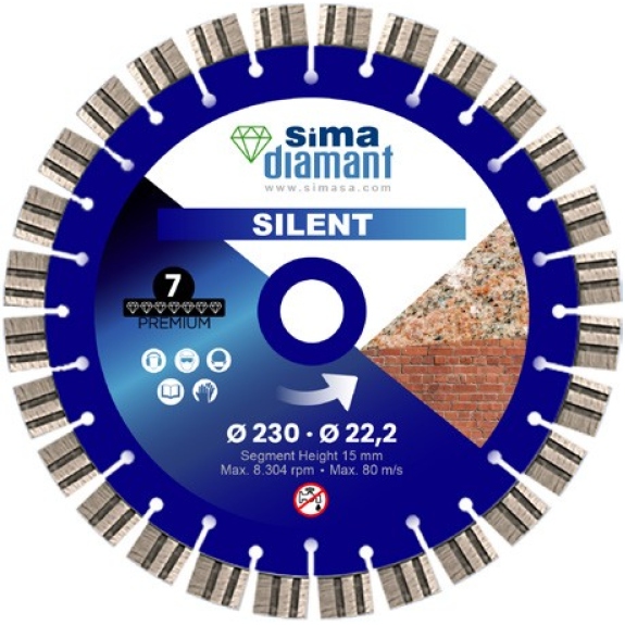 Disque Diamant-Premium-Coupe à Sec Silent 230 mm-Leggi tutto